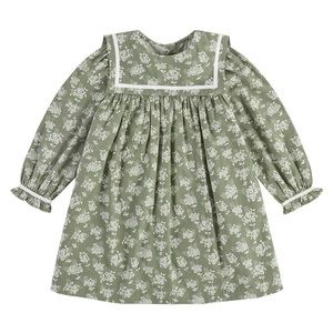 Little Cotton Clothes Jemima Sailor Collar dress in green hydrangea size 4/5